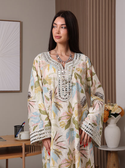 Pastel Bloom Kaftan