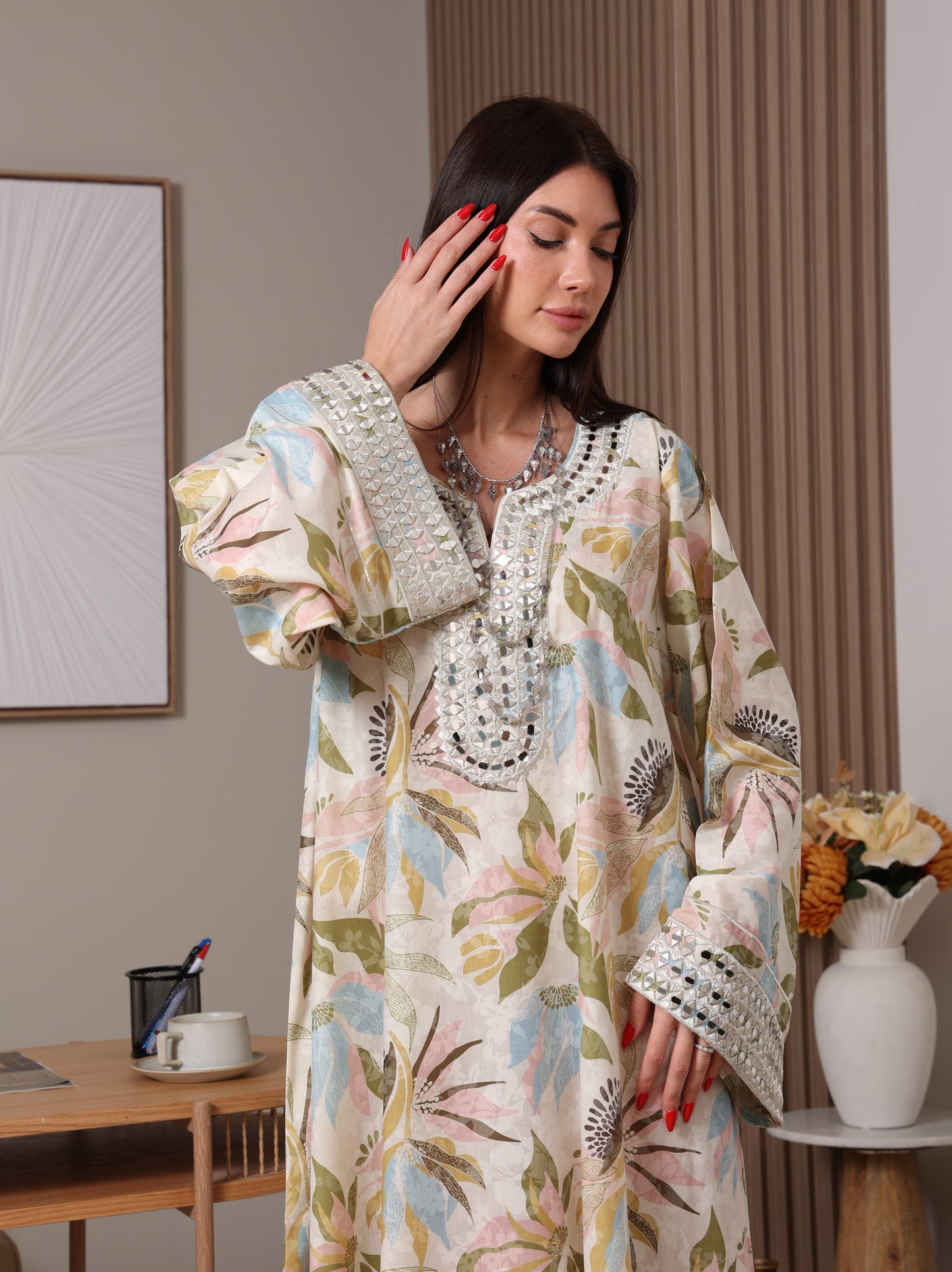 Pastel Bloom Kaftan