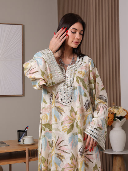 Pastel Bloom Kaftan