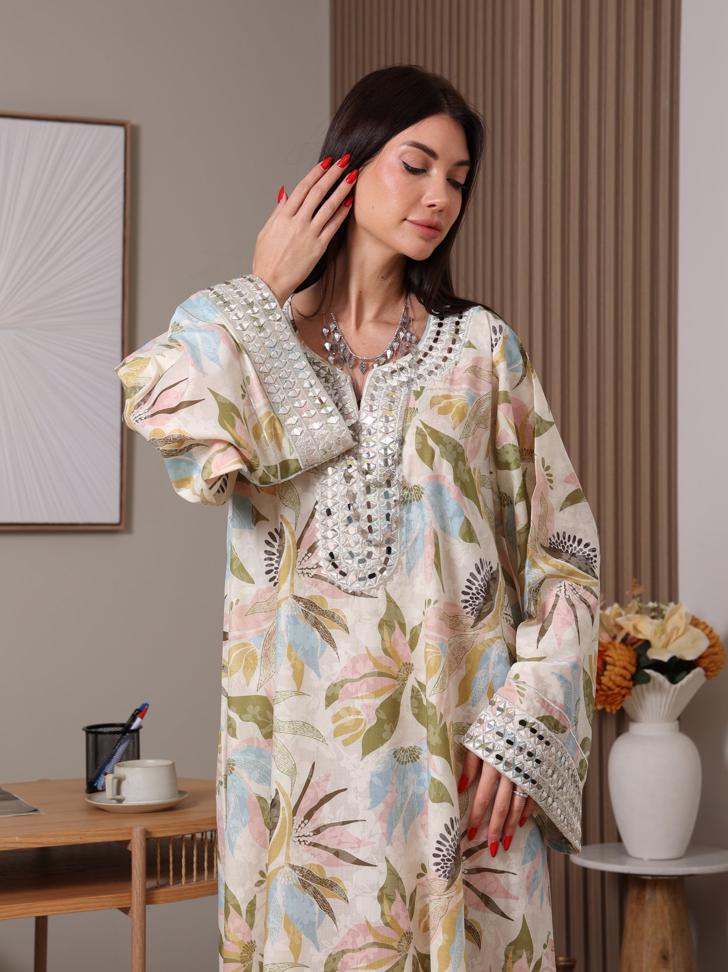 Pastel Bloom Kaftan