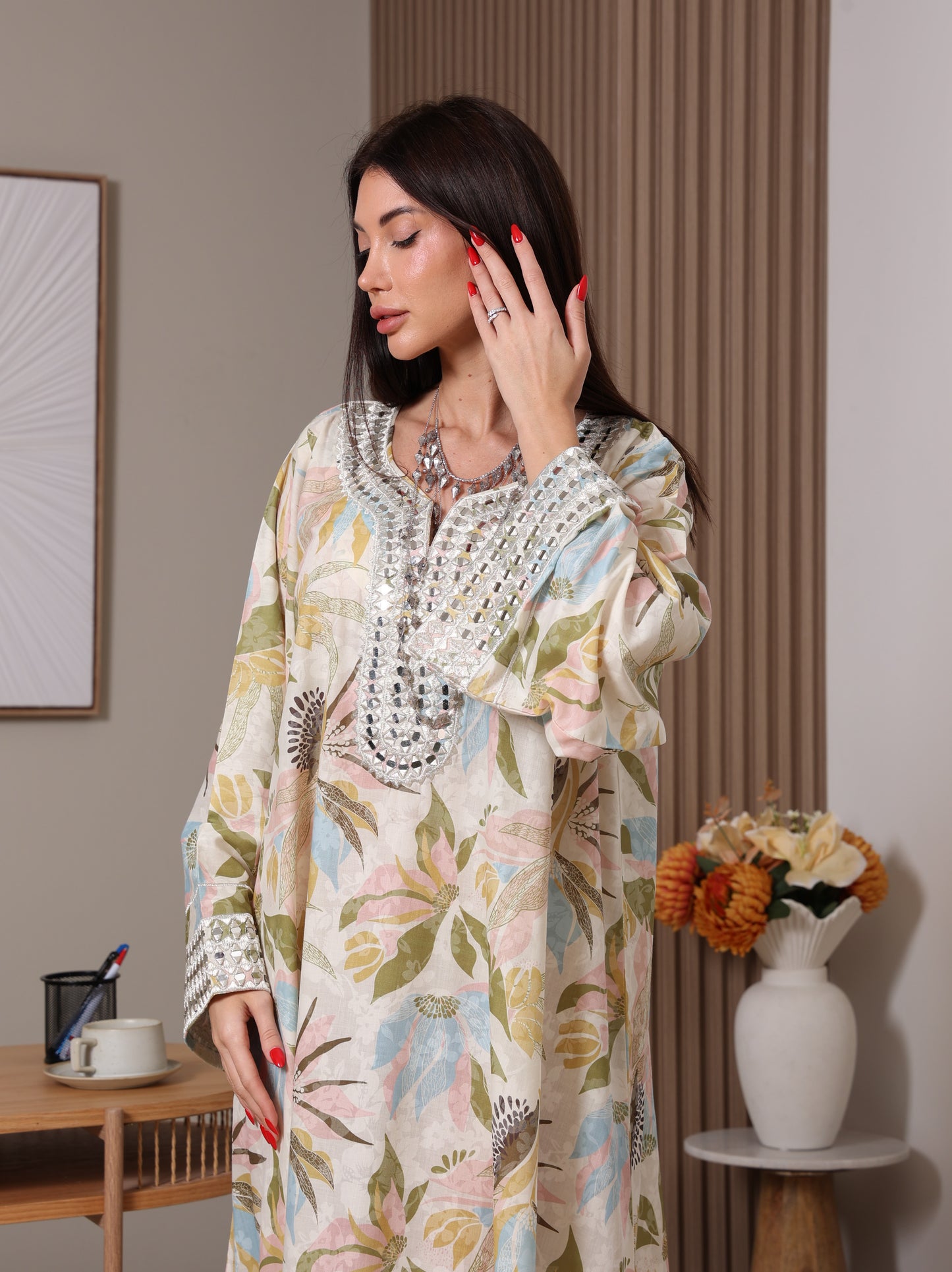 Pastel Bloom Kaftan
