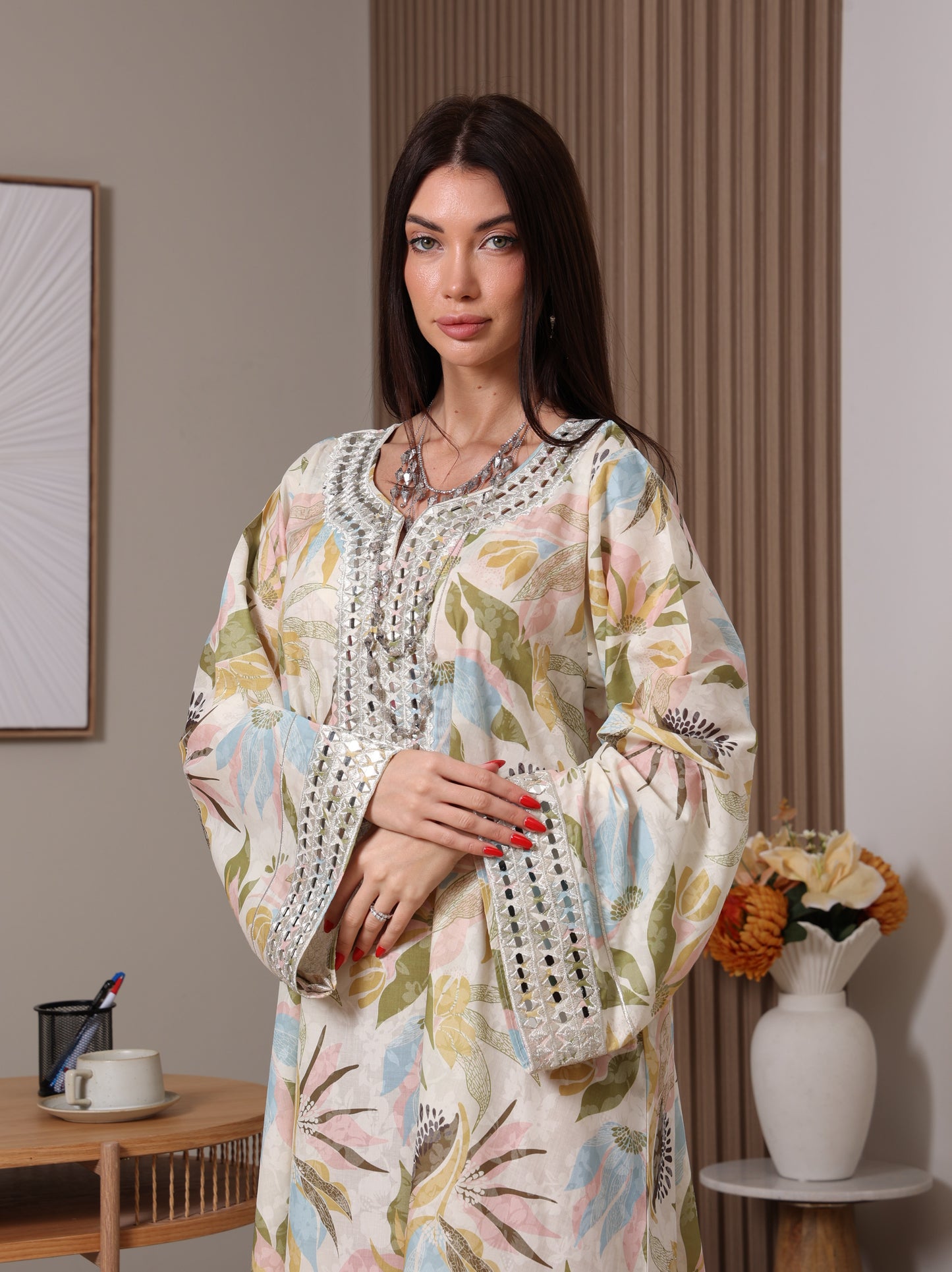 Pastel Bloom Kaftan