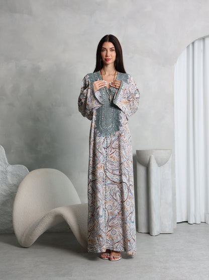 Sage Paisley Kaftan