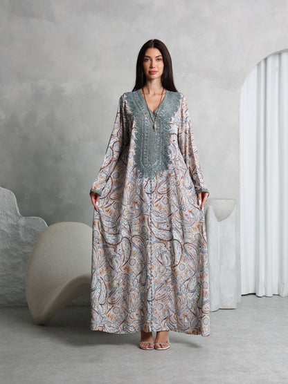 Sage Paisley Kaftan