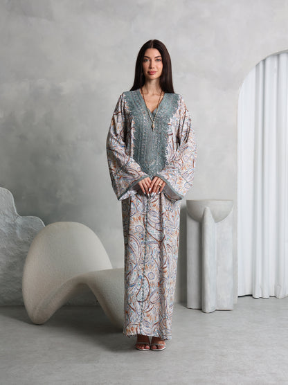 Sage Paisley Kaftan