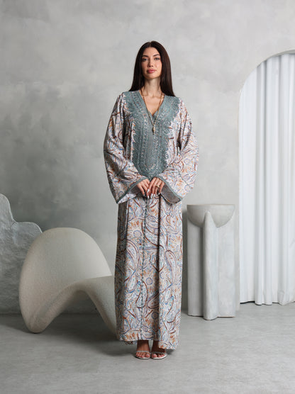 Sage Paisley Kaftan