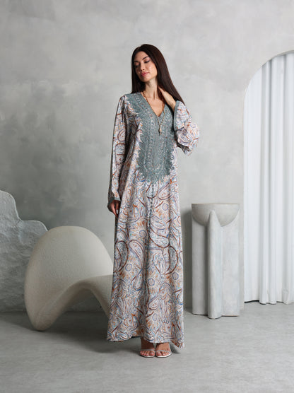 Sage Paisley Kaftan