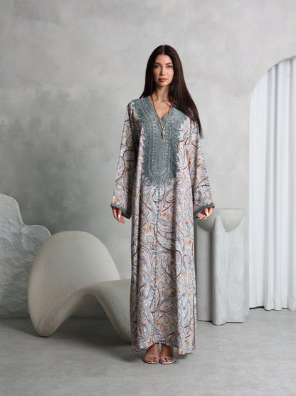 Sage Paisley Kaftan