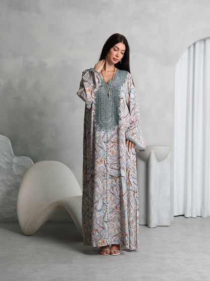 Sage Paisley Kaftan
