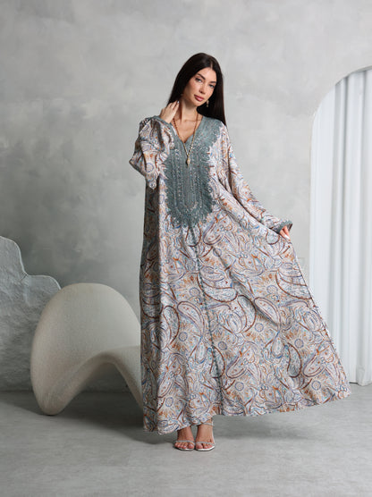Sage Paisley Kaftan