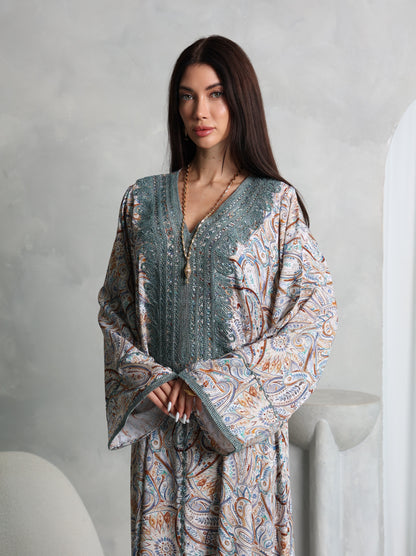 Sage Paisley Kaftan