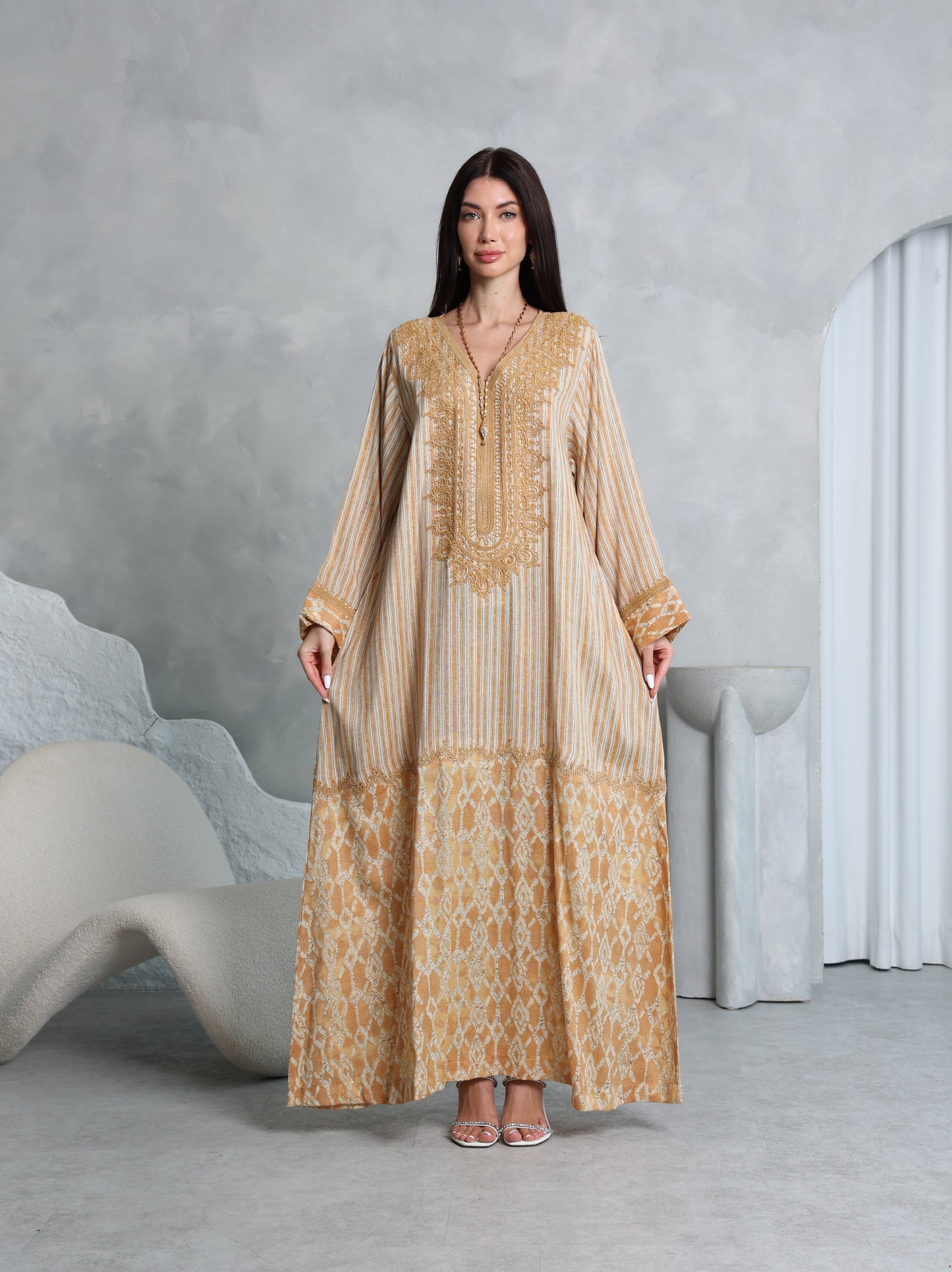 Amber Lattice Kaftan