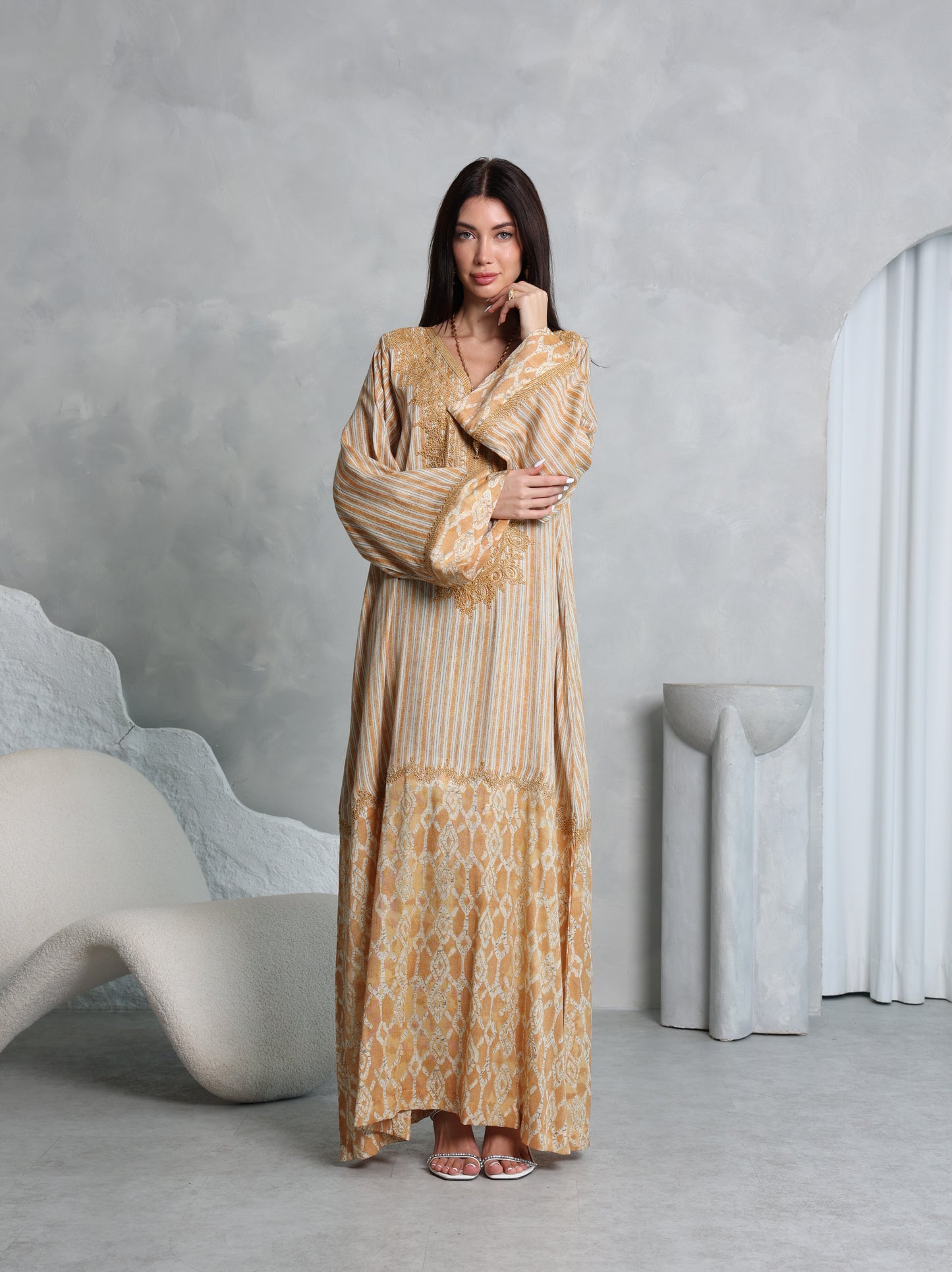 Amber Lattice Kaftan
