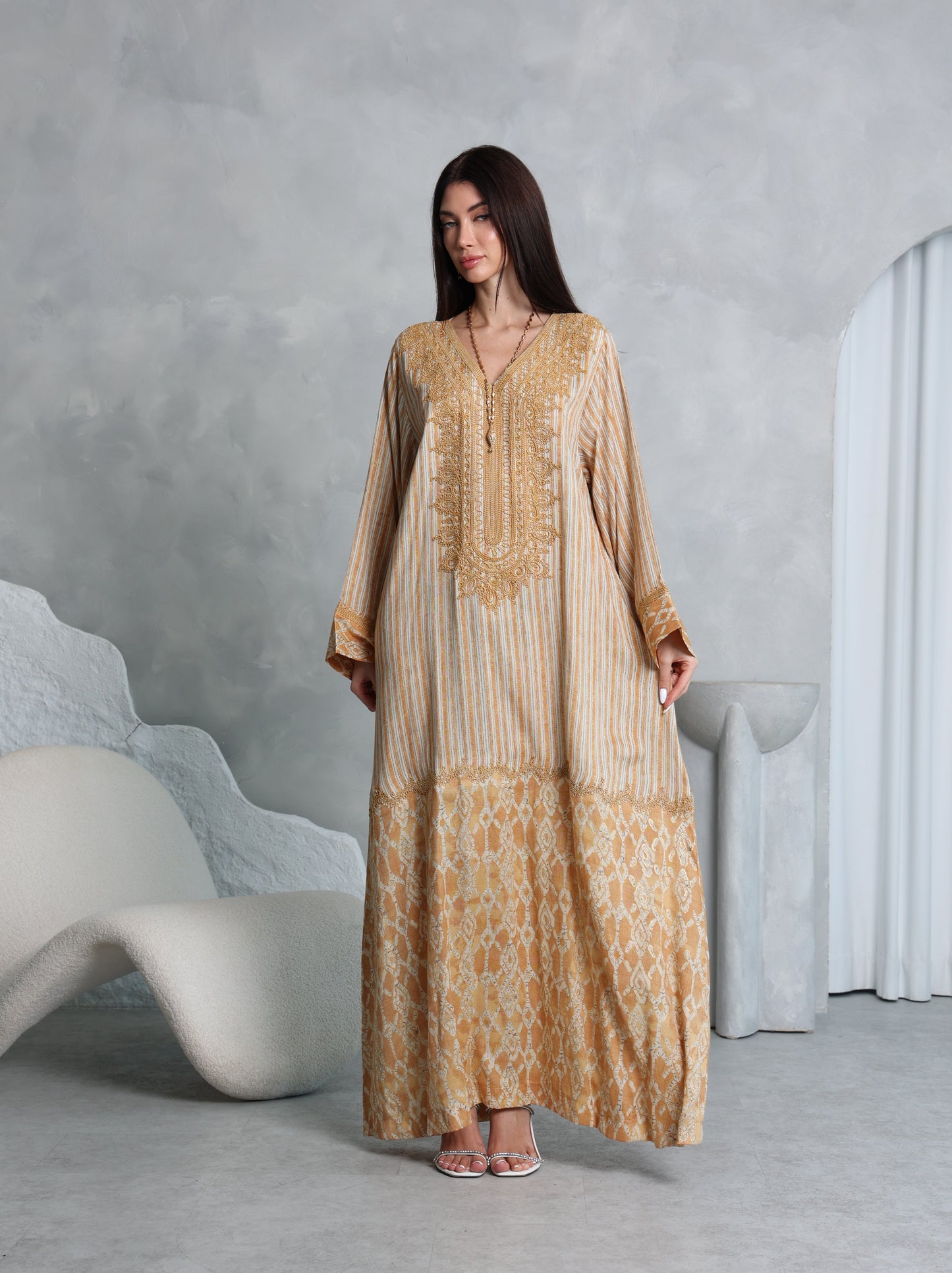 Amber Lattice Kaftan