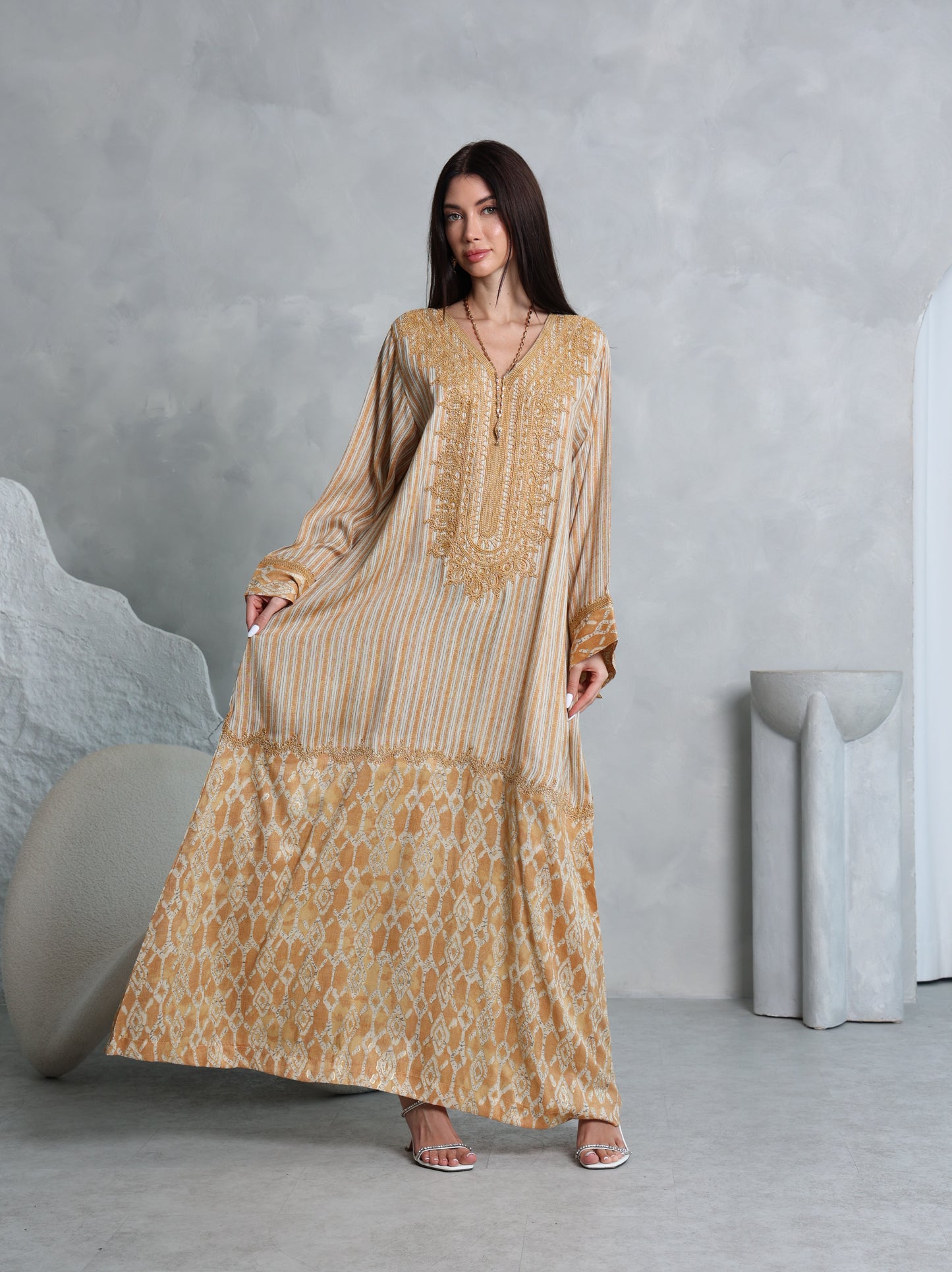 Amber Lattice Kaftan