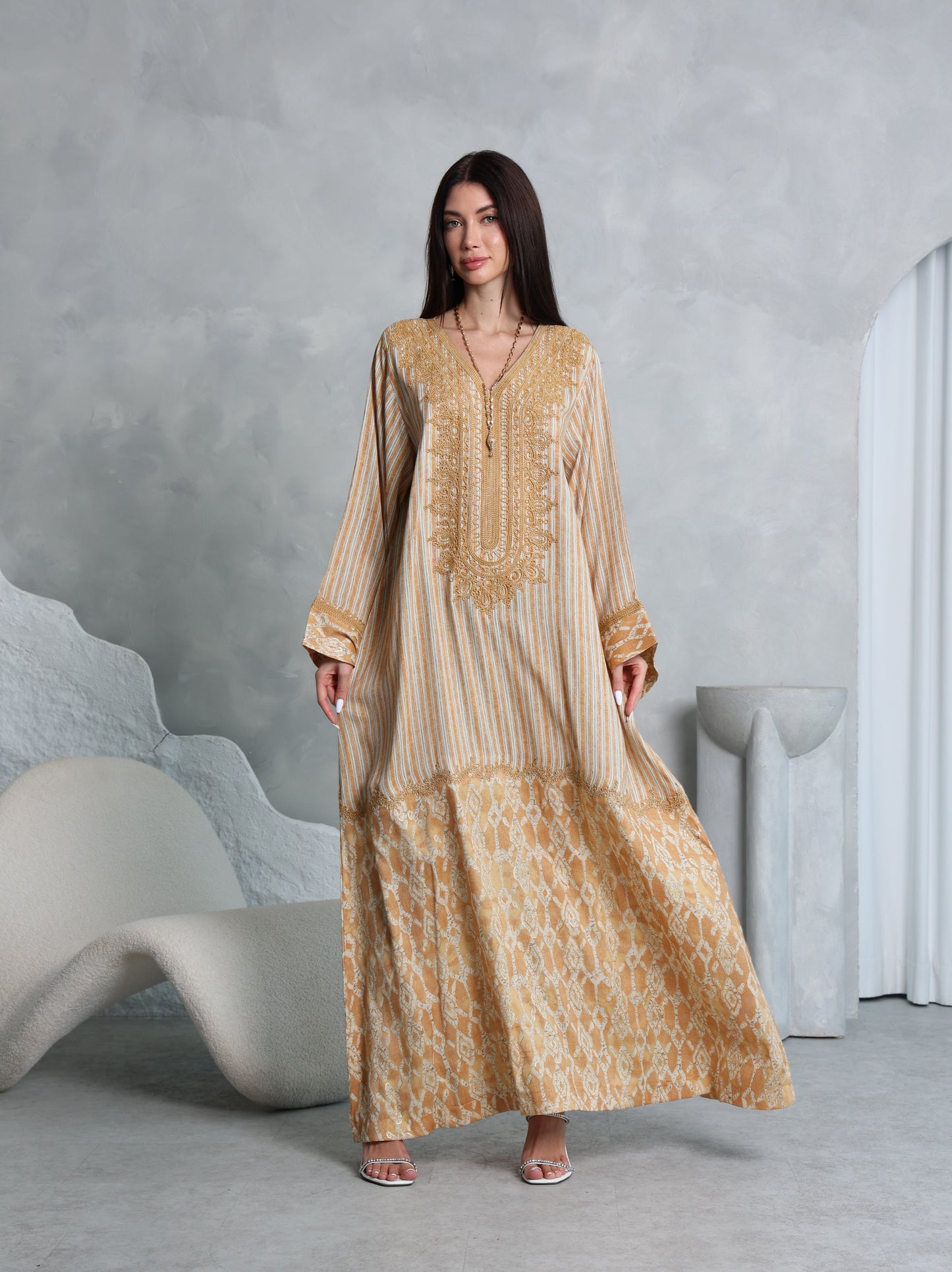 Amber Lattice Kaftan
