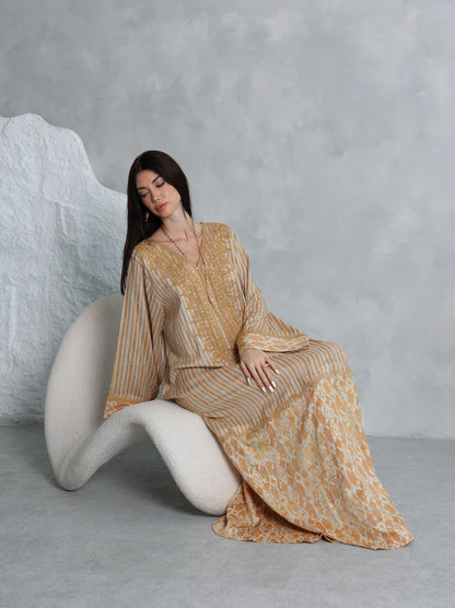 Amber Lattice Kaftan