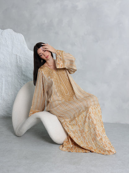 Amber Lattice Kaftan