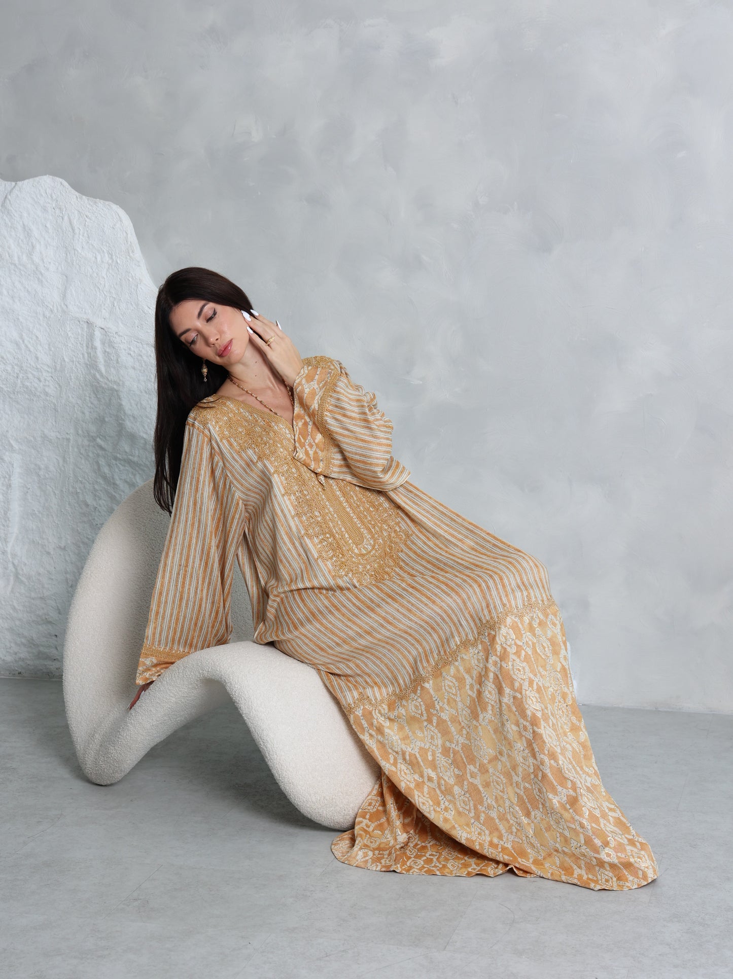 Amber Lattice Kaftan