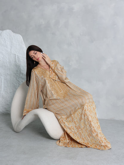 Amber Lattice Kaftan