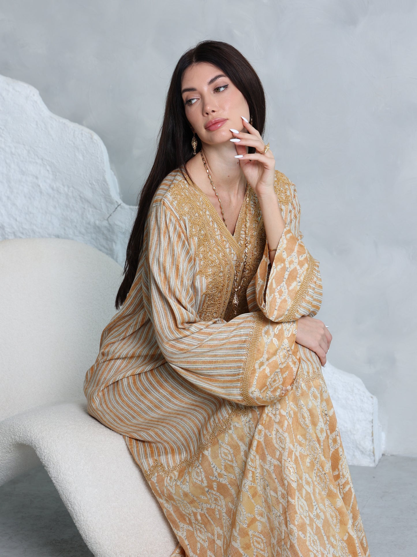Amber Lattice Kaftan