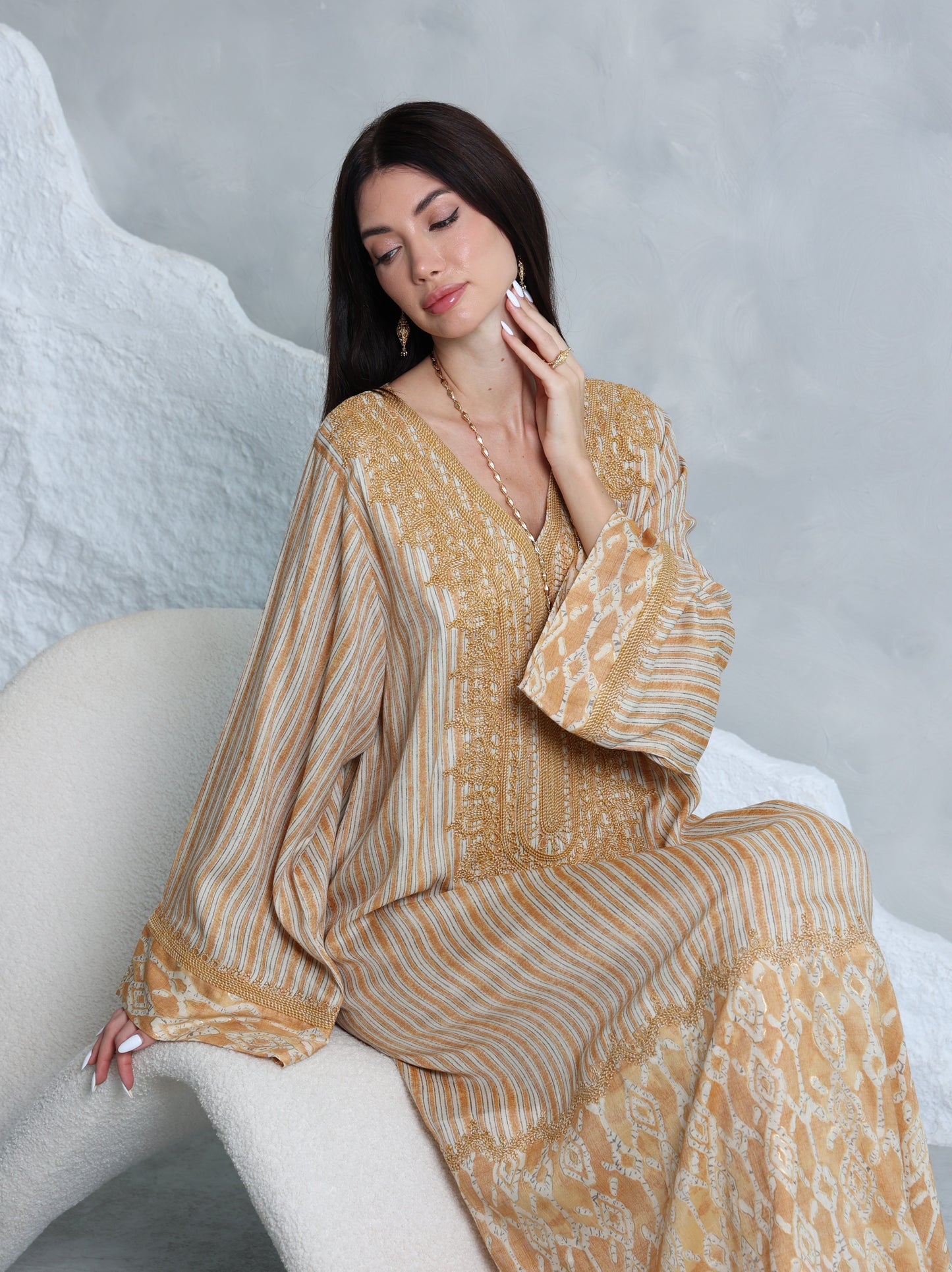 Amber Lattice Kaftan