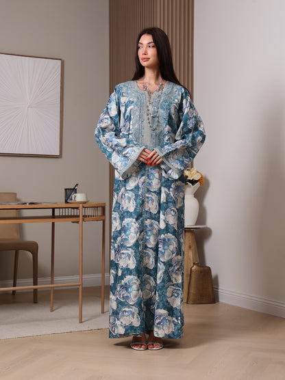 Azure Peony Kaftan