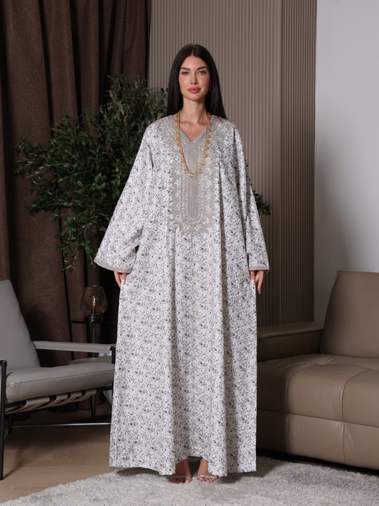 Cream Blossom Kaftan