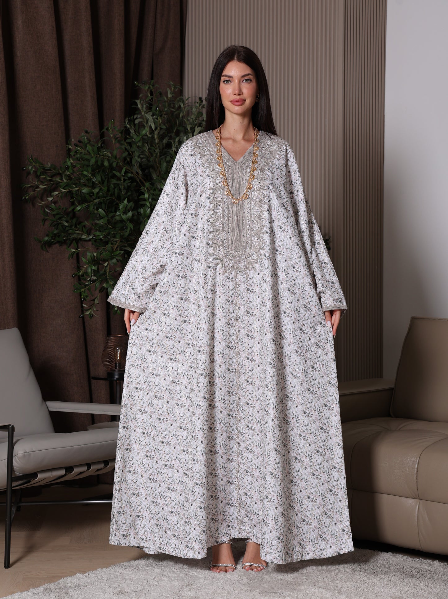 Cream Blossom Kaftan