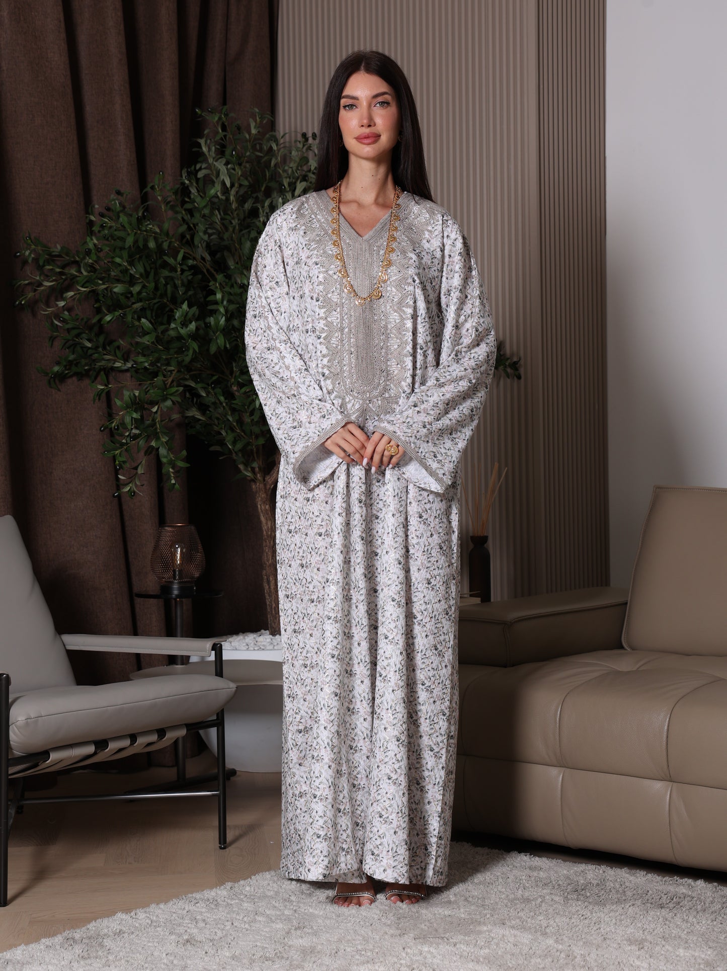 Cream Blossom Kaftan