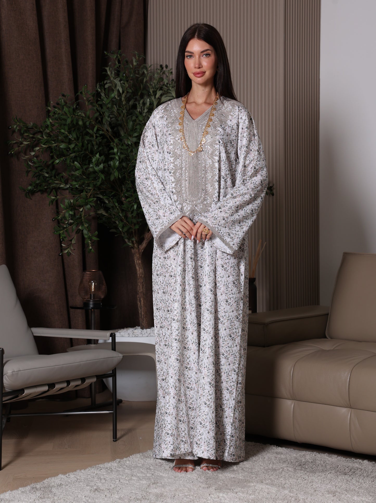 Cream Blossom Kaftan