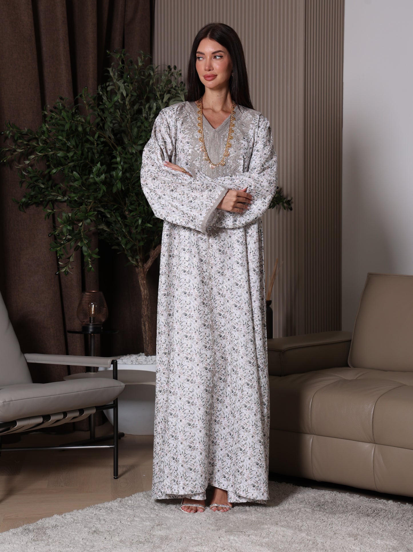 Cream Blossom Kaftan