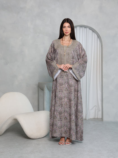 Mauve Paisley Kaftan