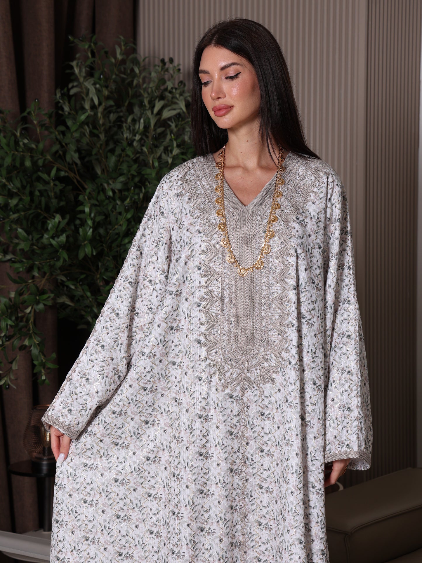 Cream Blossom Kaftan