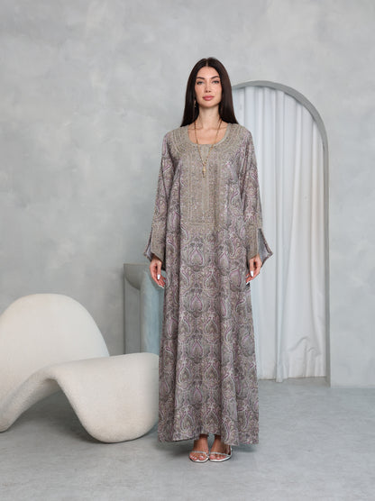 Mauve Paisley Kaftan
