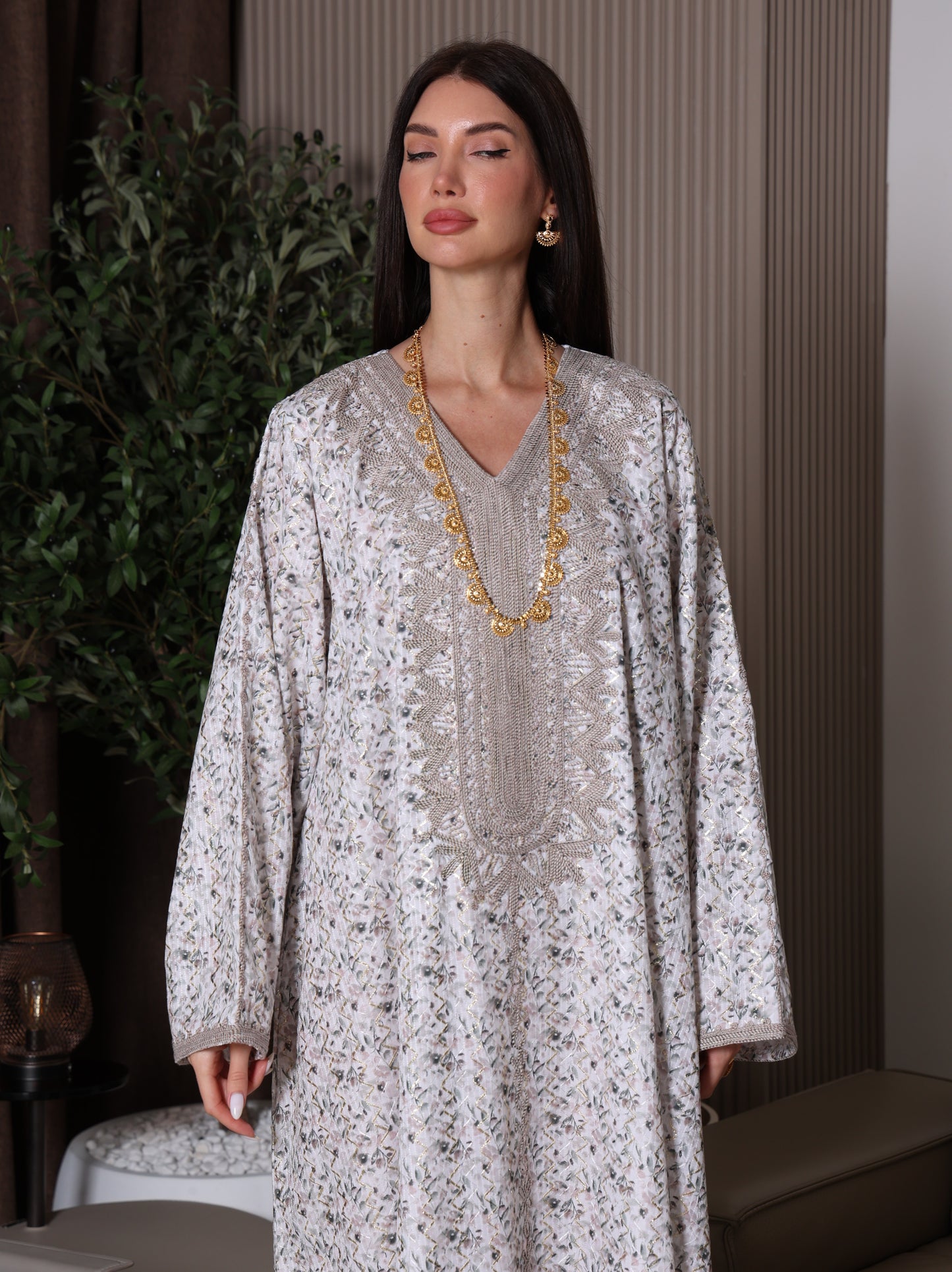 Cream Blossom Kaftan