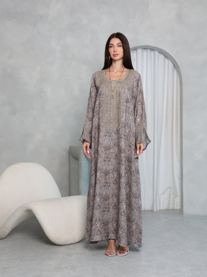 Mauve Paisley Kaftan