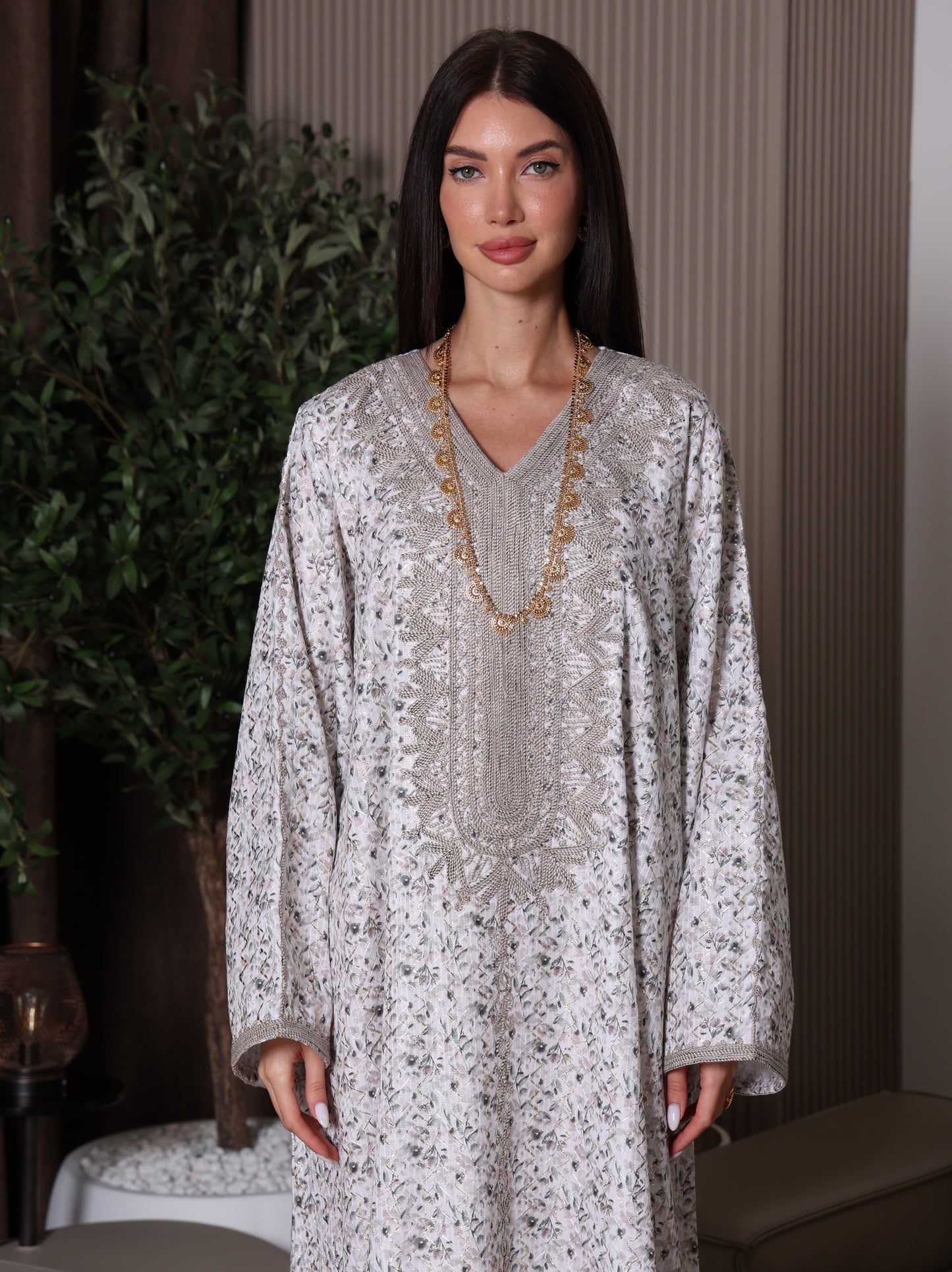 Cream Blossom Kaftan