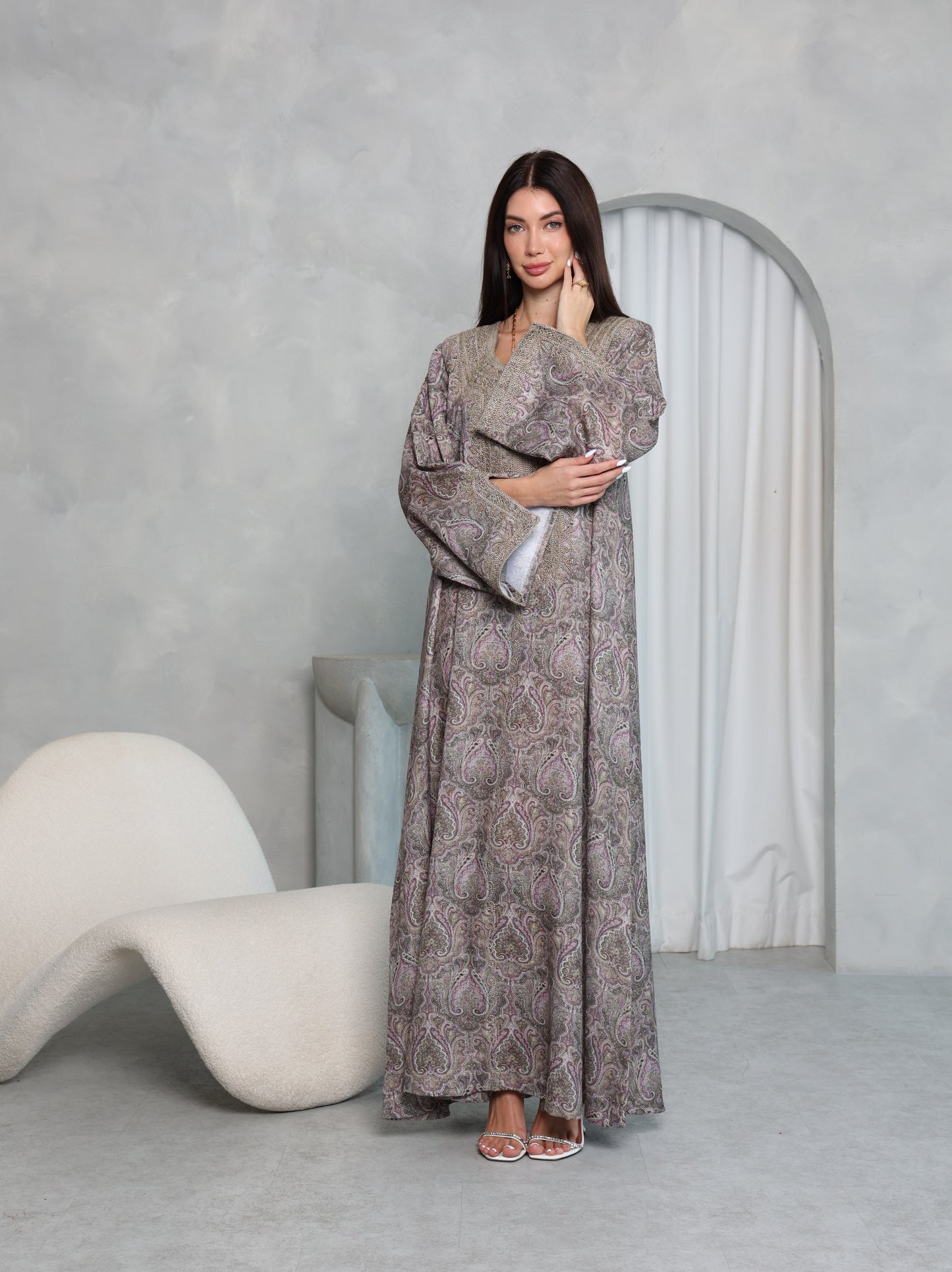 Mauve Paisley Kaftan