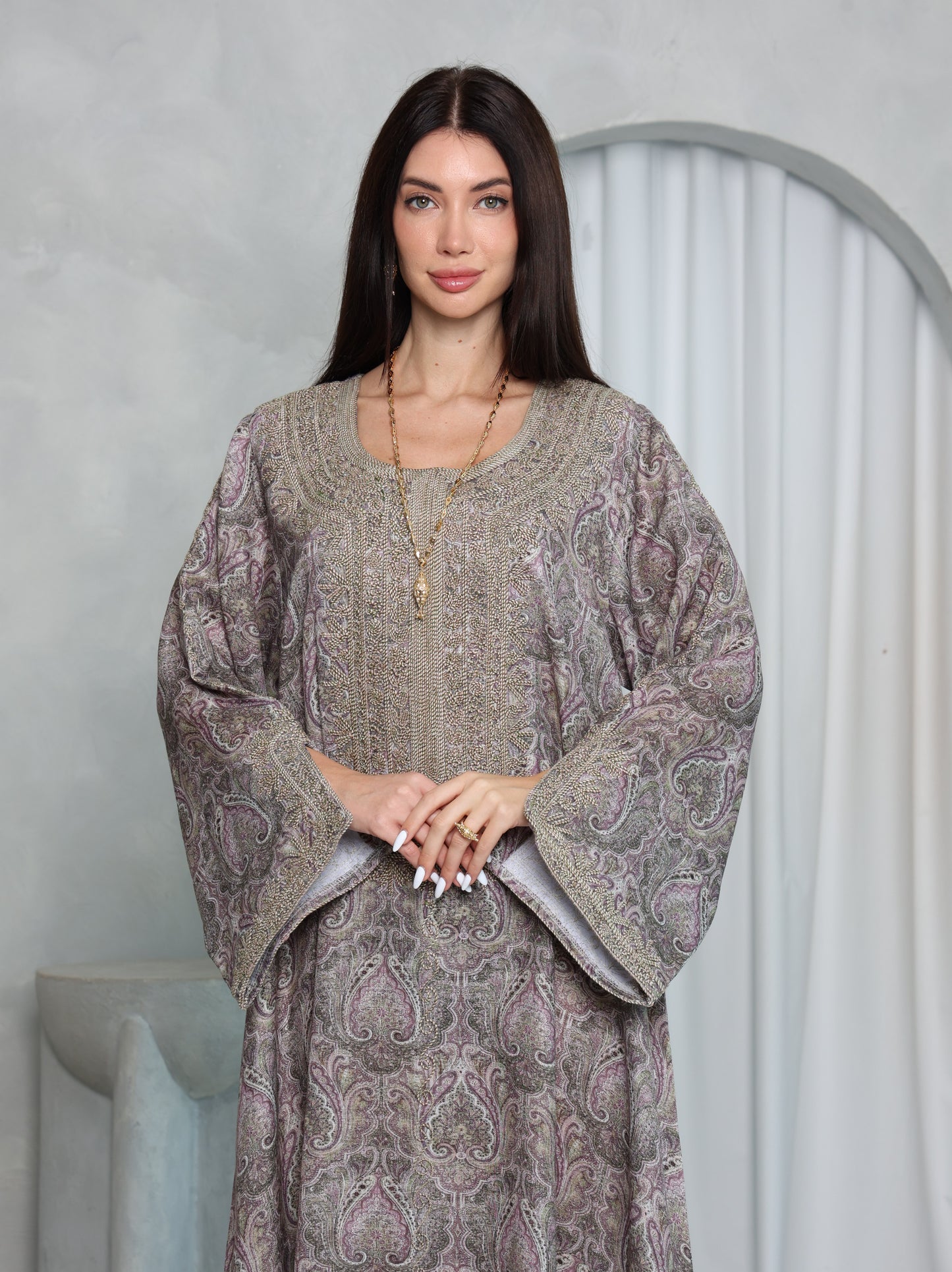 Mauve Paisley Kaftan