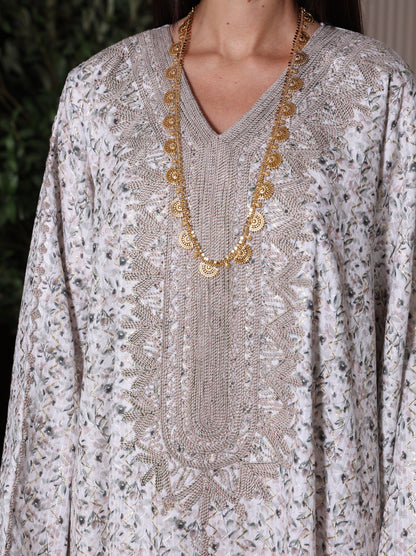 Cream Blossom Kaftan