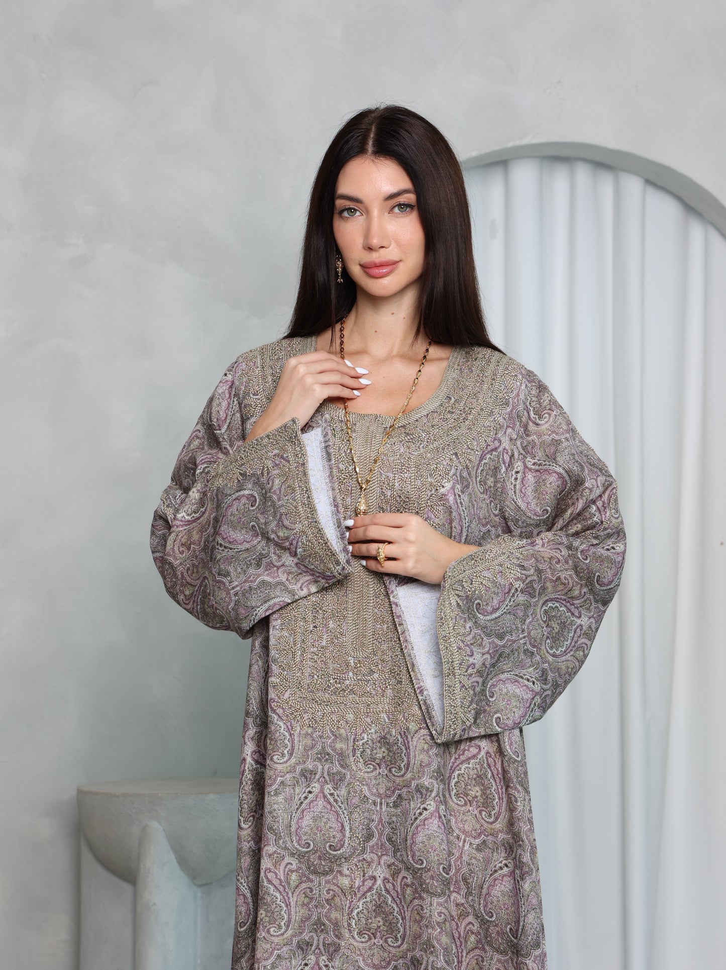 Mauve Paisley Kaftan