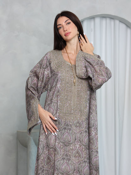 Mauve Paisley Kaftan