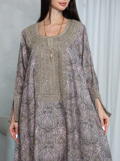Mauve Paisley Kaftan