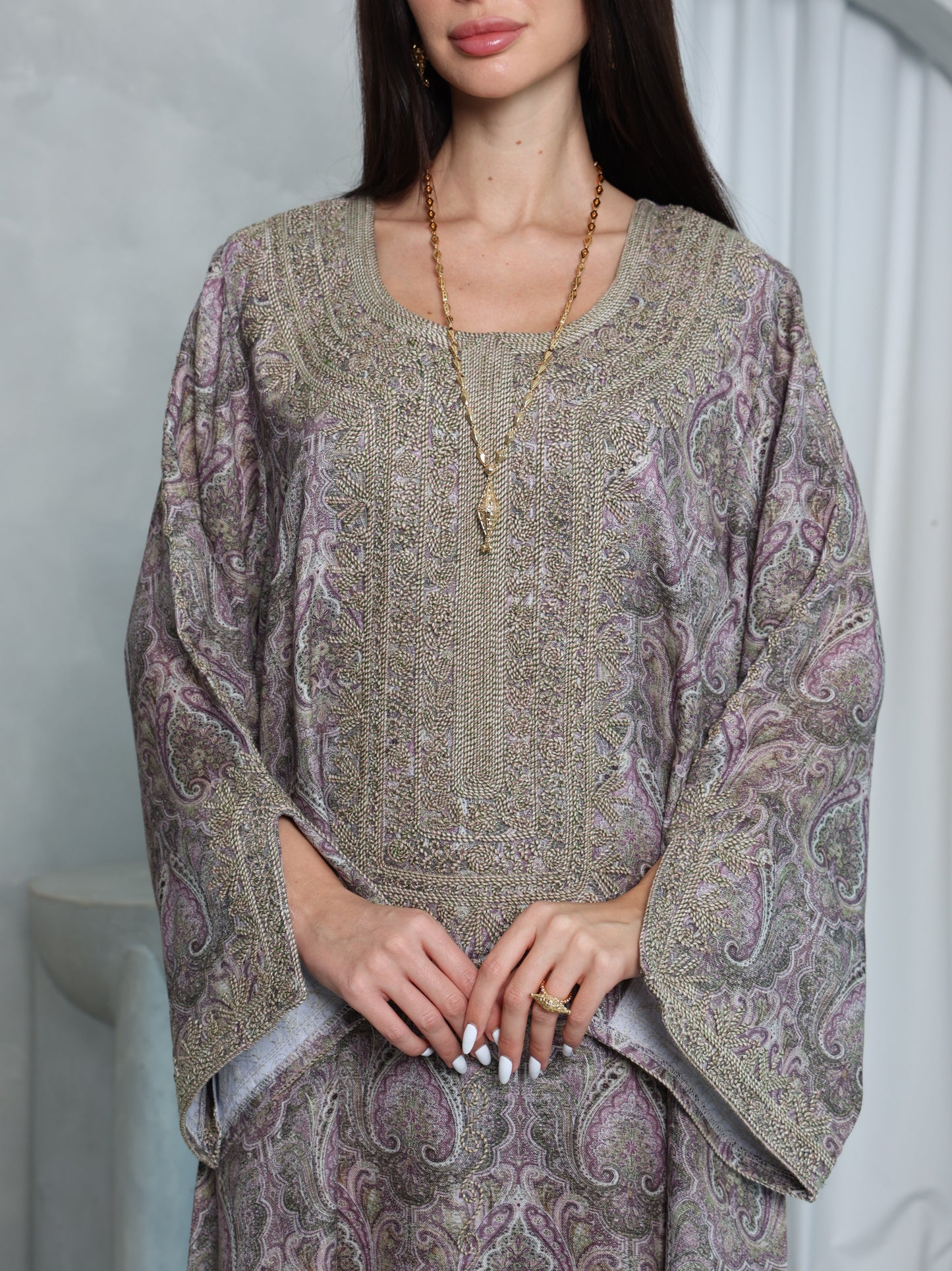 Mauve Paisley Kaftan