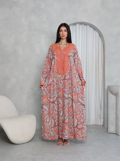 Terracotta Paisley Kaftan