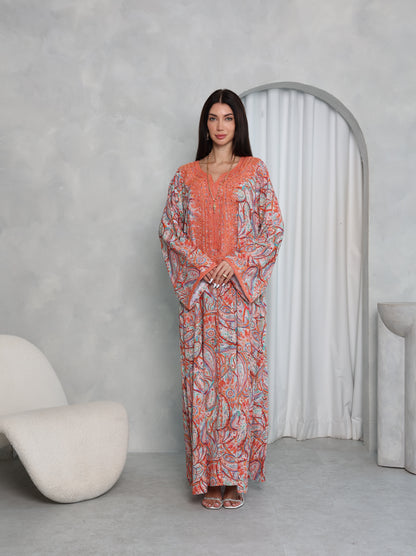 Terracotta Paisley Kaftan