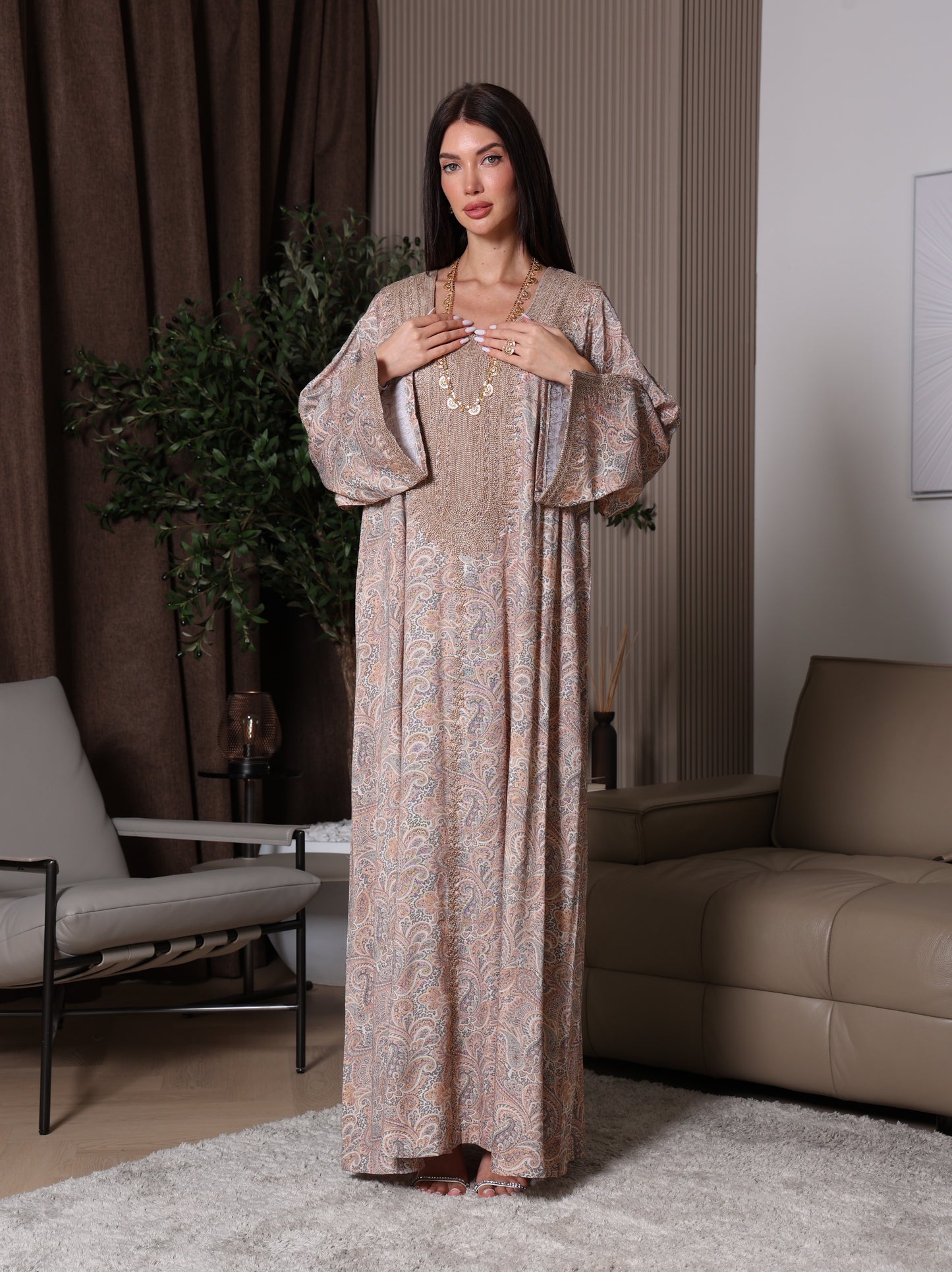 Sandstone Paisley Kaftan