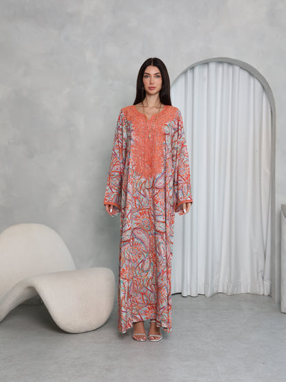 Terracotta Paisley Kaftan