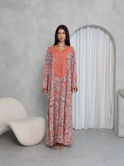Terracotta Paisley Kaftan